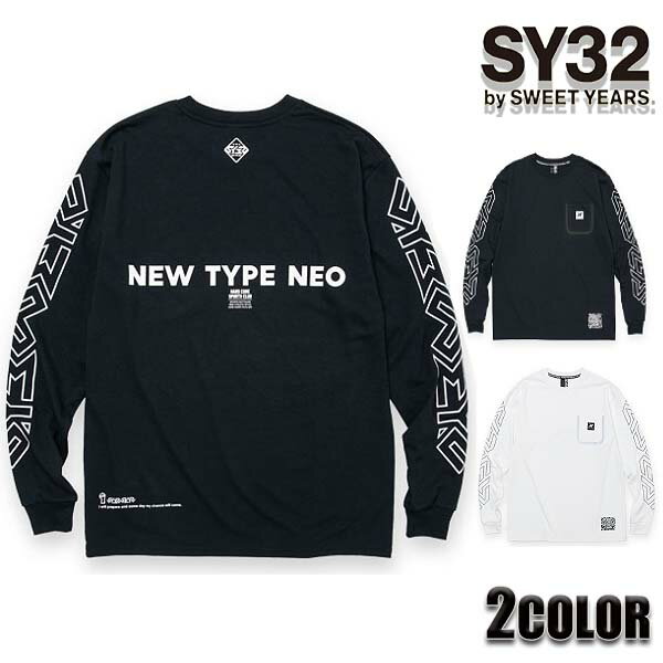 SY32 by SWEET YEARS 正規品 SY32 by SWEET YEARS ロングTシャツ メンズ 長袖Tシャツ NTN POCKET L S TEE 11022NT sy32 tシャツ ロンt ブラック ホワイト