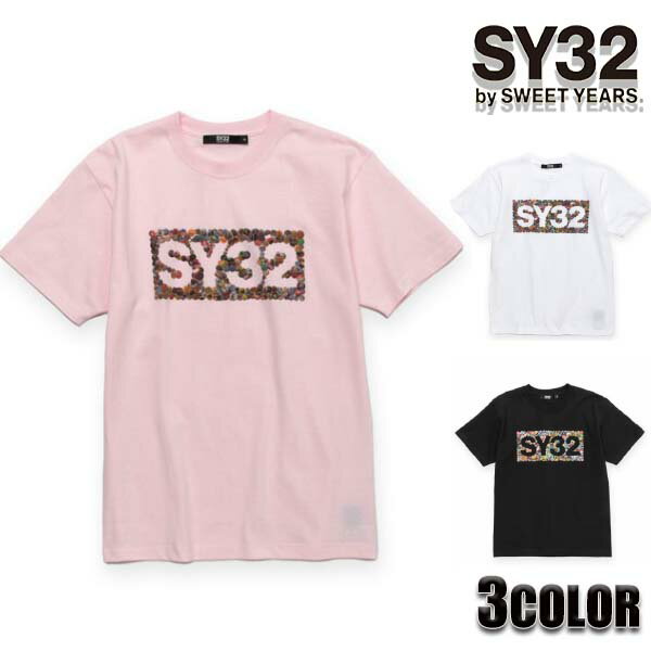 SY32 正規品 sy32 tシャツ SY32 by SWEET YEARS Tシャツ メンズ 半袖Tシャツ 11034Jブラック ホワイト TSHIRT TEE トップス SWEET YEARS エスワイサーティトゥバイスィートイヤーズ