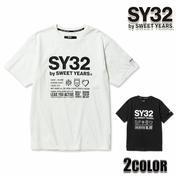 乐天商城 - 【★20％OFFクーポン★6月19日09:59迄】 tシャツ SY32 by SWEET YEARS Tシャツ メンズ 半袖Tシャツ 12243mブラック ホワイト TSHIRT TEE トップス sy32 by sweet years エスワイサーティトゥバイスィートイヤーズ
