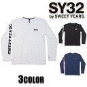 【★ポイント5倍★10 OFFクーポン★5月1日0：00～5月7日09：59迄】SY32 正規品 sy32 tシャツ SY32 by SWEET YEARS Tシャツ 長袖 ロングTシャツ メンズ アームロゴ ロンT 7123-2 sy32 tシャツ ロンt ブラック ネイビー ホワイト TSHIRT TEE