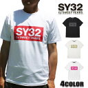 【★10%OFFクーポン★ポイント5倍★3月27日14：00～3月31日23：59迄】SY32 正規品 sy32 tシャツ SY32 by SWEET YEARS Tシャツ 半袖 9023 メンズ レディース COLOR BOX LOGO TEE ブラック ホワイト S M L XL XXL XXXL エスワイサーティトゥバイスィートイヤーズ