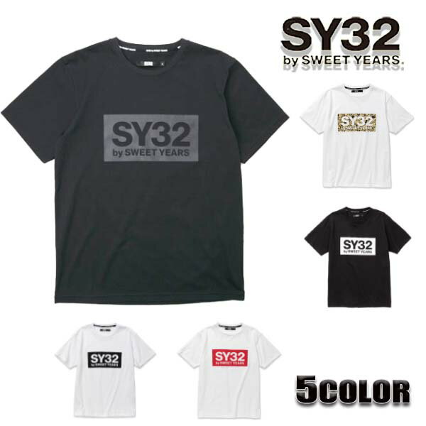 【★ポイント10倍★5月23日19：59迄】SY32 正規品 sy32 tシャツ SY32 by SWEET YEARS Tシャツ 半袖 TNS1724J メンズ レディース COLOR BOX LOGO TEE S M L XL エスワイサーティトゥバイスィートイヤーズ