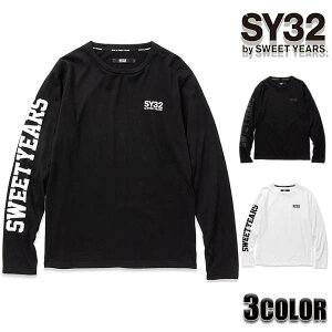 【300円OFFクーポン3月21日09:59迄】 SY32 by SWEET YEARS Tシャツ 長袖 ロングTシャツ メンズ 長袖Tシャツ アームロゴ ロンT TNS1726J sy32 tシャツ ロンt ブラック ホワイト TSHIRT TEE SWEET YEARS 32 エスワイサーティトゥバイスィートイヤーズ