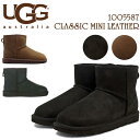 【★1000円OFFクーポン★ポイント10倍(エントリー＆条件達成）★3月11日01：59迄】アグ UGG ムートンブーツ クラシックミニ ブーツ レディース UGG AUSTRALIA クラシック ミニ レザー シープスキンブーツ アグブーツ 1005587 23cm 24cm 25cm ブラック チェスナット