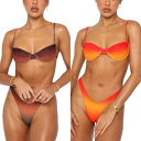 水着 ビキニ レディース セクシー ストラップ 三角トップ ブラジルカット ズボン ビキニ 水着 女性用 上下2点セットA002(4)