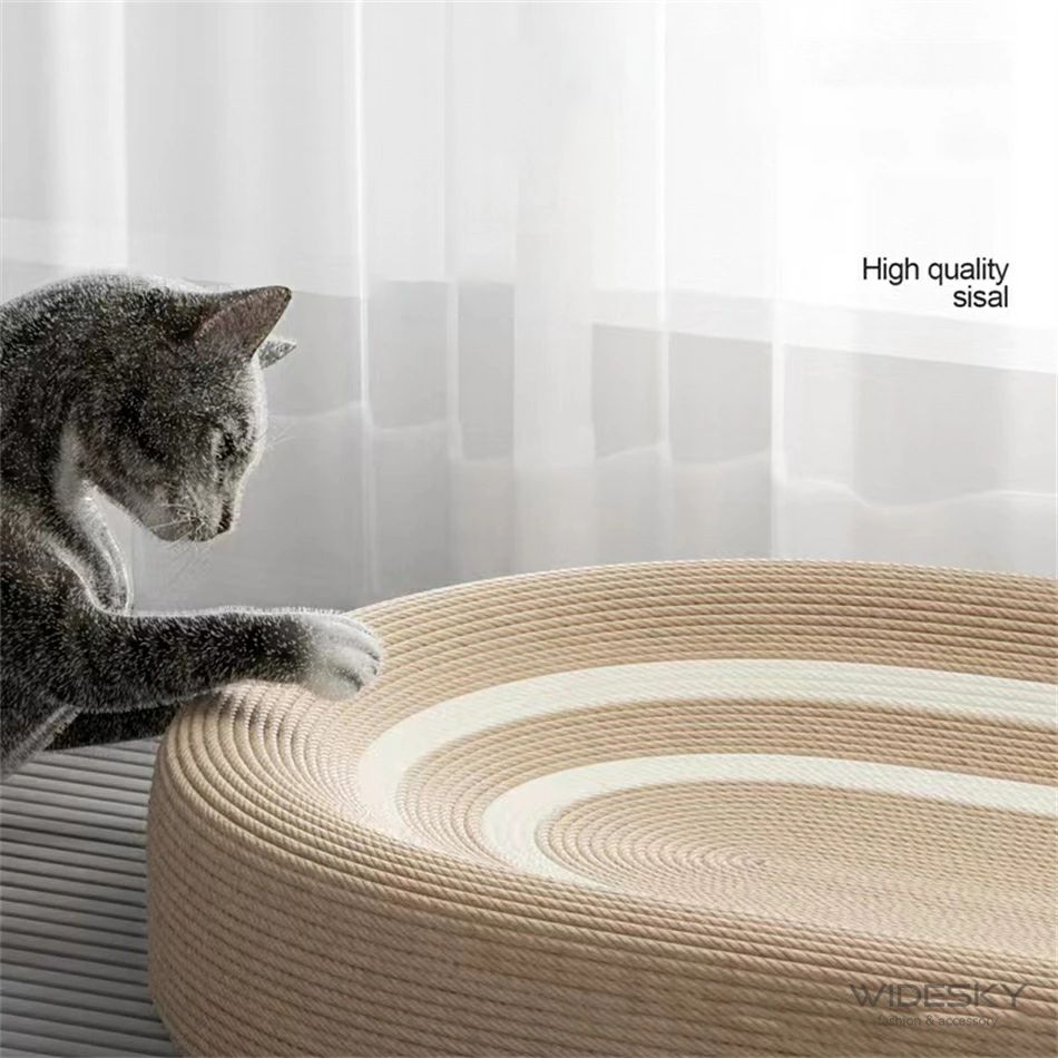 猫 爪研ぎ 麻 ベッド キャットマット フケなし 丸型 特大 猫毛布 サイザル麻 猫ひ...