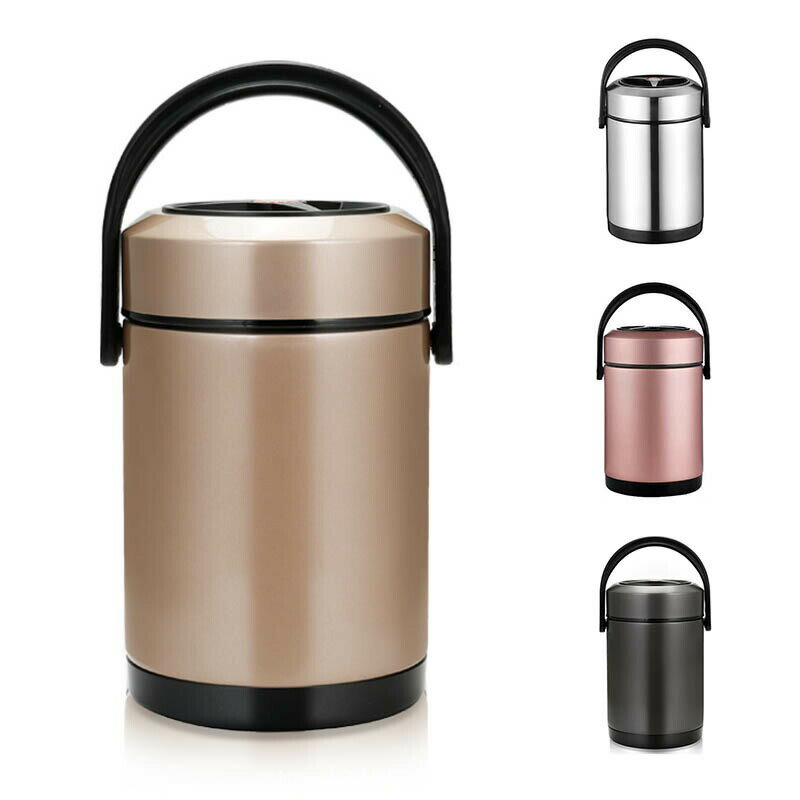 真空断熱スープジャー 保温ランチジャー 304ステンレス鋼保温パン お弁当箱 おべんとう箱 漏れ防止 保温保冷 子供 男女兼用 通勤 運動会 保温弁当箱 スケーター真空保冷・保温 大容量 1.2L