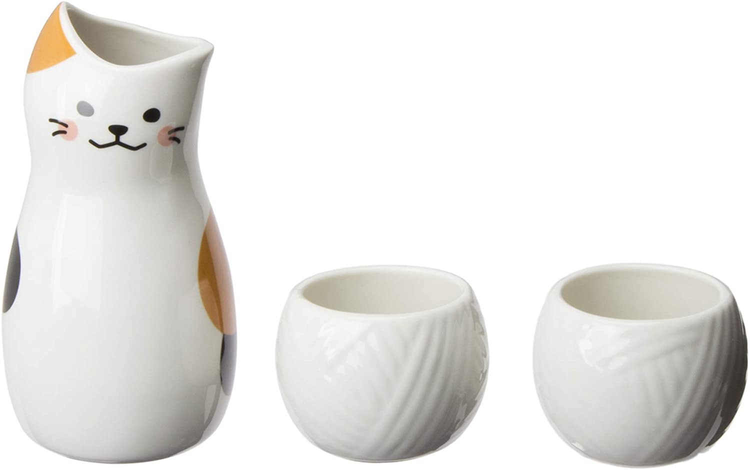 かわいい食器 「 だんらん酒 とっくり 」 三毛ねこ 徳利 磁器 猫の形 がかわいい磁器