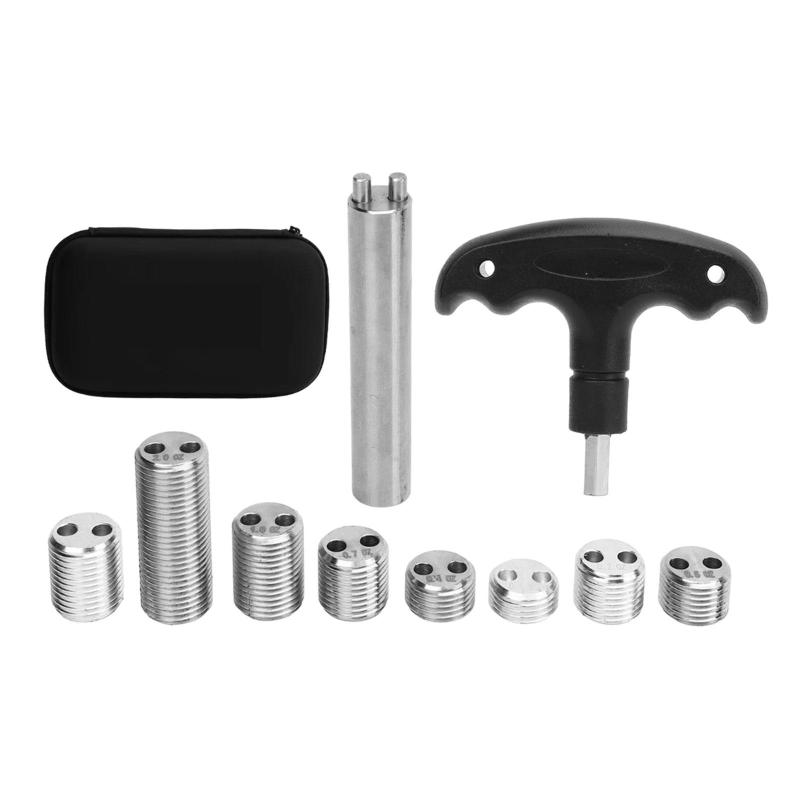 8x ビリヤードプールキューウェイトボルト 8 つの異なるサイズのビリヤードキューアクセサリー