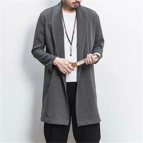 カーディガン メンズ ロングカーディガン ニット カーディガン トップス メンズファッション ロング丈 ..