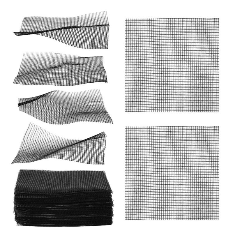 鉢底ネット 50個入り 1010 鉢ぞこネット フィルターメッシュ 排水メッシュ 腐食防止 防虫 通気性クッシ..