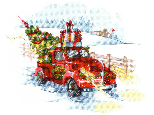 ロシアのクロスステッチキット クリスマスに出発 (RIOLIS・リオリス・1906)