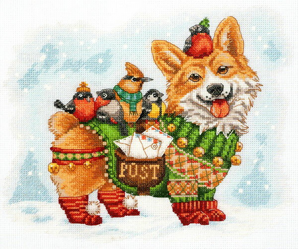 ウェルシュコーギー　刺繍キット | Luca-S クロスステッチキット フープ付き ウェルシュコーギー クロスステッチキット 大人用 BC212 刺繍キット |  刺しゅうキット 通販