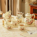 【TIME SALE 10% OFF】ティーポット 花柄 北欧 家庭用 コーヒーカップセット おしゃれ アフタヌーンティー茶道具 セラミックティーポット ヴィン...