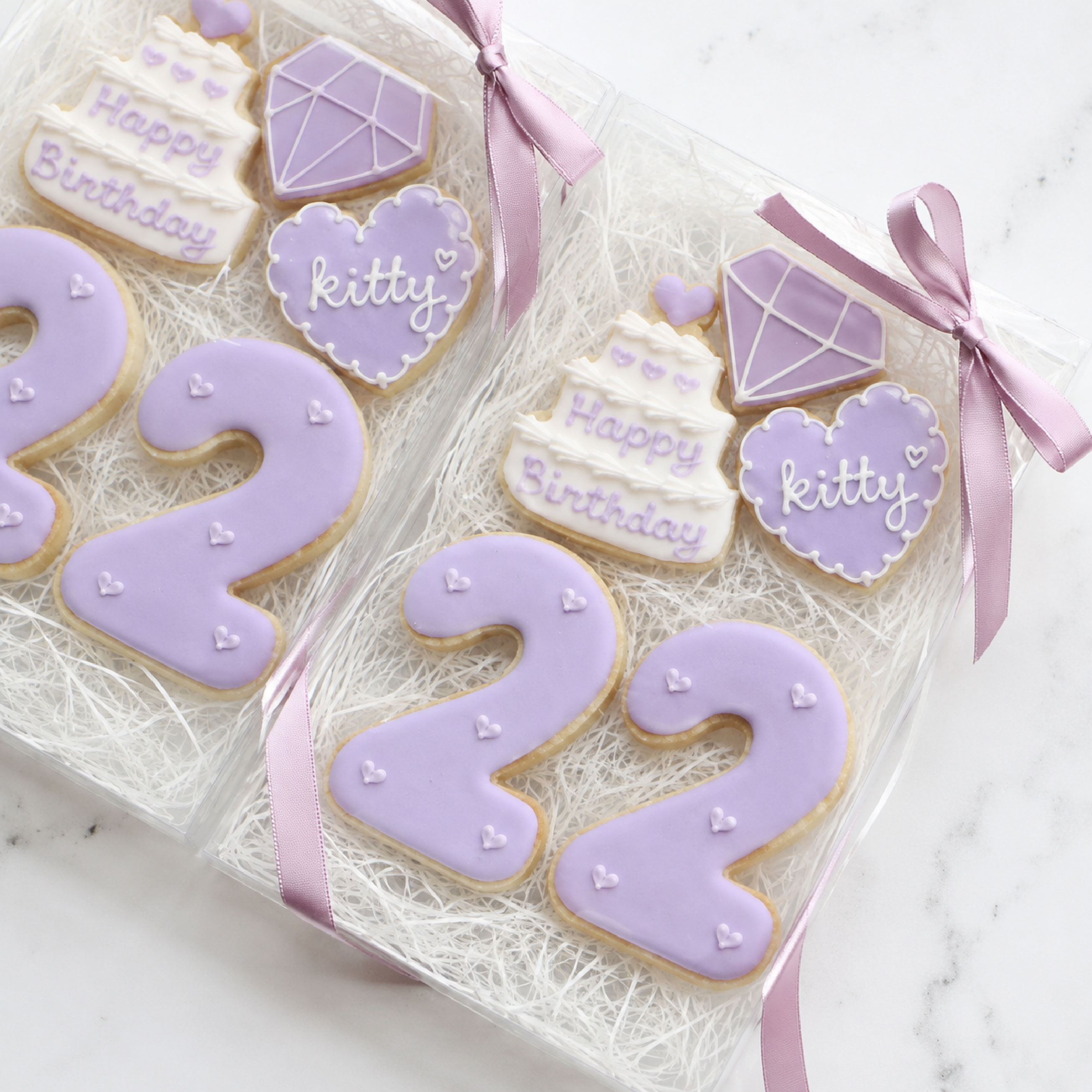 ラッピング付き ダイヤ 誕生日セット アイシングクッキー 名入れ 数字 年齢 推し ...