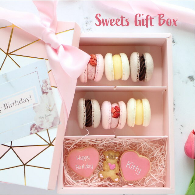 ギフト マカロン 6個 アイシングクッキー 誕生日 プレゼント お歳暮 可愛い お菓子 送料無料 トゥンカロン 母の日