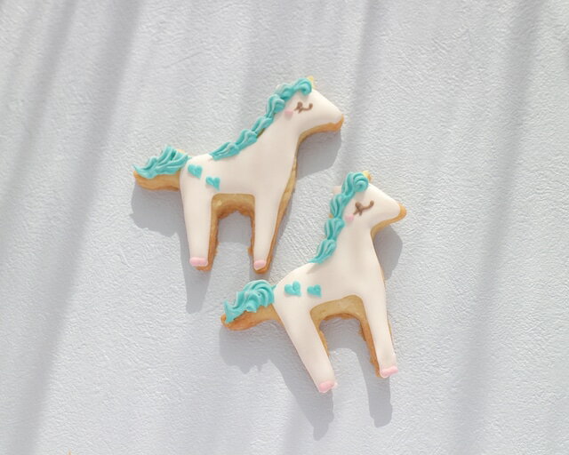 ユニコーン アイシングクッキー 誕生日 プレゼント パステル 可愛い 淡色 名入れ ...