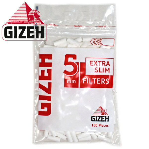 手巻きタバコ フィルター GIZEH ギゼ エクストラスリム 150個入 06476 直径5mm 長さ15mm 7-21013-20