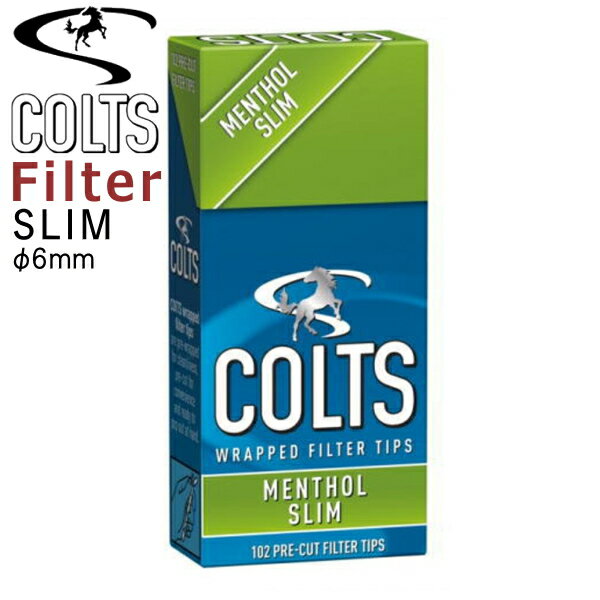 手巻きタバコ フィルター COLTS コルツ スリム メンソール 直径6mm 102個入 グリーン