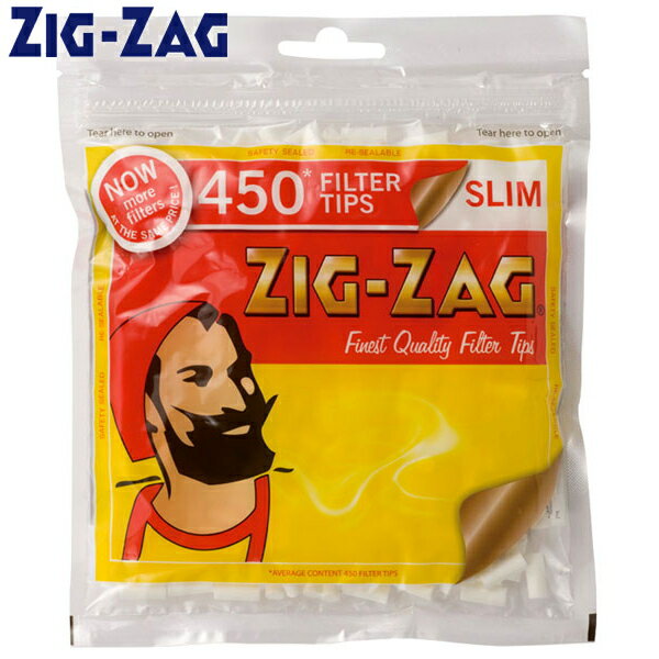 手巻きタバコ フィルター ZIGZAG ジグザグ スリム 450個入 483 お買い得パック 直径6mm 長さ15mm 柘製作所 78868