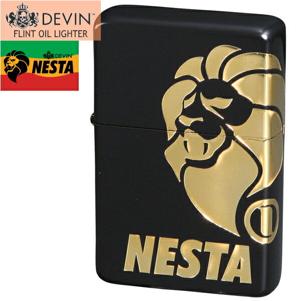NESTA ネスタ オイルライター 2面ロゴ DXN-2LG マットブラック/ゴールド