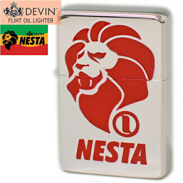 NESTA BRAND NESTA ネスタブランド オイルライター ロゴ DXN-LOS 銀メッキ/レッド DEVIN デヴィンオイルライター