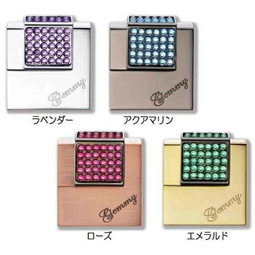 【完売】ジェミー・ラインストーン W07 全4色 ローズ ガス注入式電子ライター