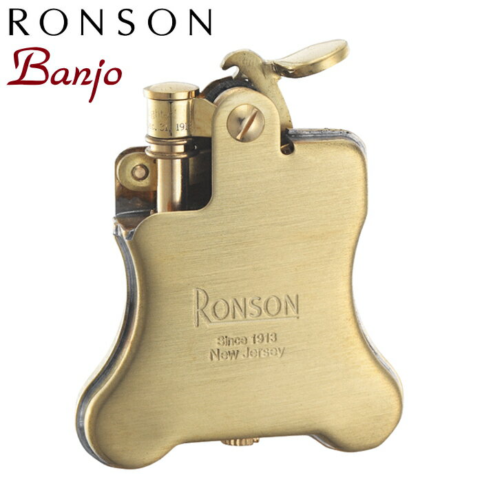 RONSON ロンソン ライター Banjo バンジョー R01-1031 ブラスサテン オイルライター ギフト