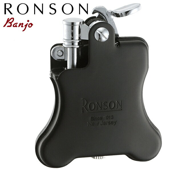 RONSON ロンソン ライター Banjo バンジョー R01-1032 ブラックマット オイルライター 黒 ブラック 父の日 ギフト