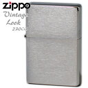 ZIPPO ライター ジッポー 230CC フラットトップ ブラッシュクローム 無地 銀色 つやなし ZIPPOライター オイルライター シンプル Vintage Look 名入れ対応 メンズ ギフト