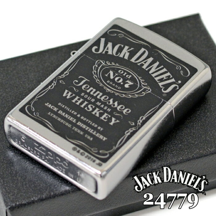 ZIPPO ジャックダニエル 24779 Label ジッポー ライター 正規品 ラベル ストリートクローム 渋い ZIPPOライター オイルライター 再入荷