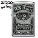 ZIPPO ジャックダニエル 250JD427 JACK DANIEL'S ピューターエンブレム 渋い ZIPPO ライター ジッポー オイルライター 人気 父の日 ギフト