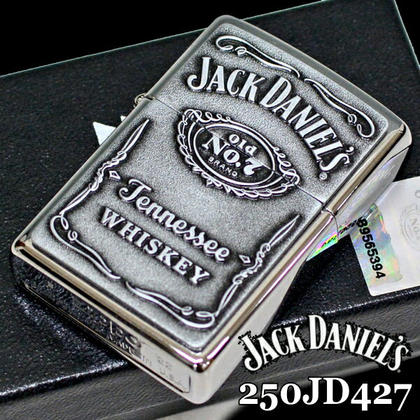 ZIPPO ジャックダニエル 250JD427 JACK DANIEL'S ピューターエンブレム ジッポー ライター 正規品 渋い オイルライター