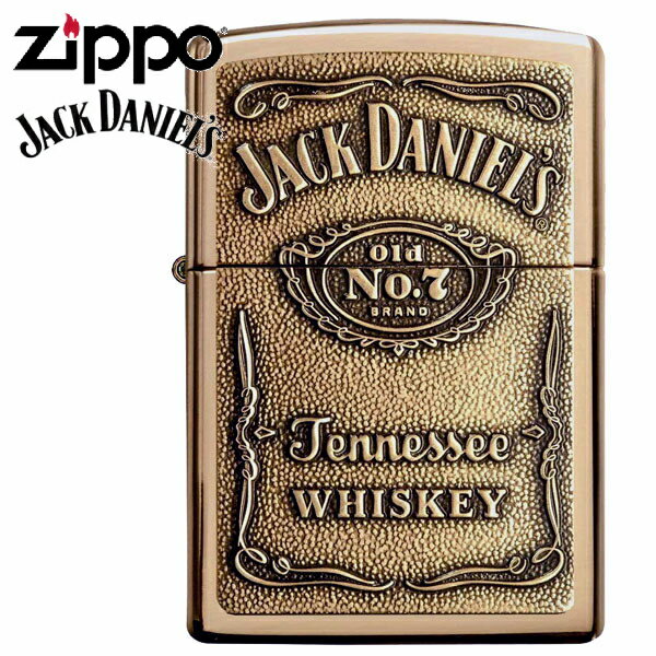 ZIPPO ジッポー ライター ジャックダニエル 254BJD428 JACK DANIEL'S ブラスエンブレム ブランド オイルライター 大人ZIPPO