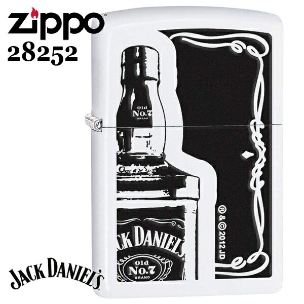 ZIPPO ジッポー 28252 JACK DANIEL'S ジャックダニエル ホワイトマット 渋い ...