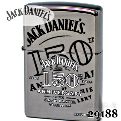 ZIPPO ジッポー 29188 JACK DANIEL'S ジャックダニエル 150周年記念 ブラックアイス 渋いジッポーライター Zippo Lighter ジッポ/ジッポーオイルライター zippo