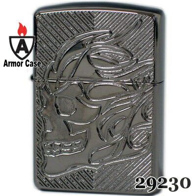 ZIPPO ジッポー 29230 Armor Skull アーマースカル ブラックアイス 渋い かっこいい ジッポーライター ジッポーオイルライター zippoメンズ ギフト