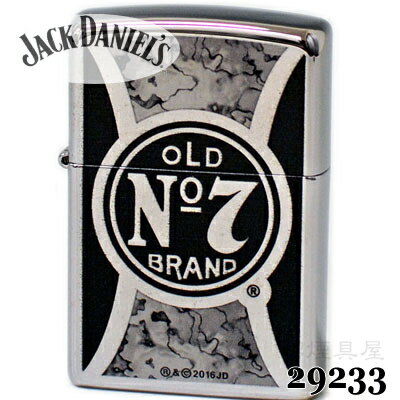 ZIPPO ジッポー 29233 JACK DANIEL'S ジャックダニエル OLD No.7 クロームポリッシュ 渋いZIPPOライター