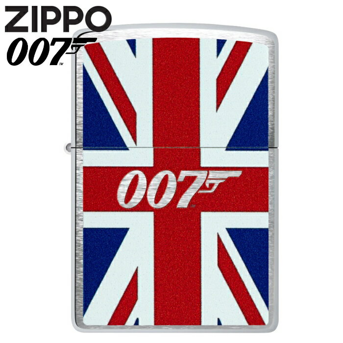 ZIPPO 007ダブルオーセブン ユニオンジャック 46801 ジッポー ライター 正規品 ジェームスボンド ブラッシュクローム ジッポーライター ZCC20...