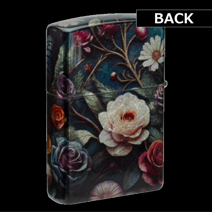 喫煙具屋ぷかり亭 Zippo ShopのZIPPO バタフライスカル 46848 ジッポー ライター 正規品 Butterfly Skull Design 540カラー＆フュージョン 蝶 骸骨CC2025 オイルライター｜アングル3