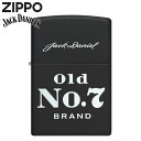 ZIPPO ライター ジャックダニエル 49823 JACK DANIEL'S No.7ロゴ ブラックマット 渋いジッポーライター メンズ ギフト