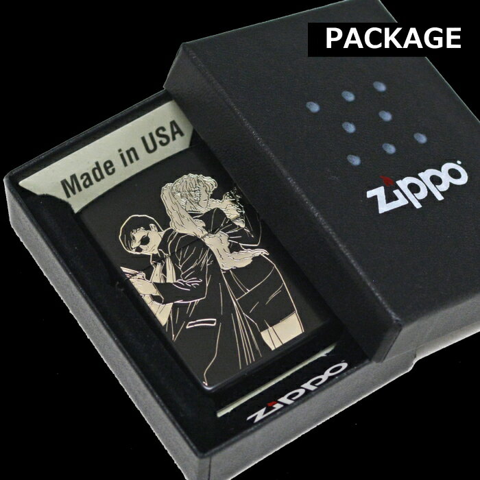 ZIPPO ブラックラグーン 張＆バラライカ マットブラック ジッポー ライター 正規品 BLACK LAGOON アニメ キャラクター オイルライター 3