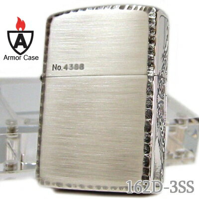 【完売】ZIPPO 162D-3SS 3面深彫り加工アーマージッポー シルバーサテーナ