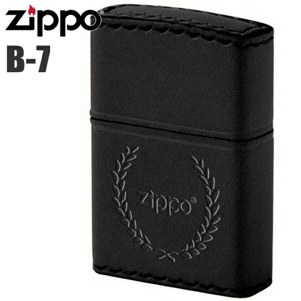 革 zippo ZIPPO 革巻き ジッポー B-7 レザー 月桂樹 ゲッケイジュ ブラック ジッポーオイルライター ギフト