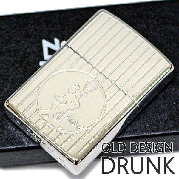 ZIPPO ジッポー オールドデザイン 2S-DRUNK ドランク シルバー ZIPPOライター オイルライター
