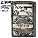 ZIPPO ライター ジッポー レコードデザイン 2UD-RECORD クロームサテーナ ユーズド仕上げ かっこいい レコード盤 可動式 ZIPPOライター オイルライター