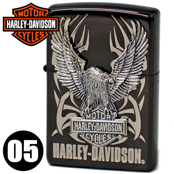 【ポイント5倍】ZIPPO ジッポー HDP-05 ハーレーダビッドソン ビッグメタル ブラックベース&シルバーメタル 渋い かっこいい ZIPPOライター メ...