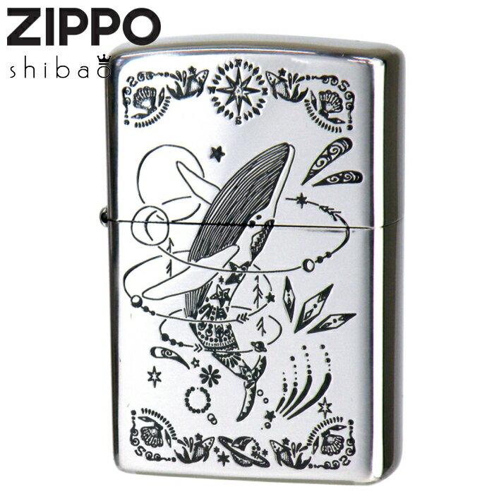 ZIPPO 柴尾 shibao くじら ジッポー ライター 正規品 かわいい イラスト オイルライター