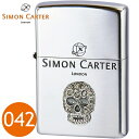 ZIPPO サイモンカーター SCP-042 スカル ジッポー ライター 正規品 メタル スワロフスキー SA ZIPPOライター かっこいい オイルライター