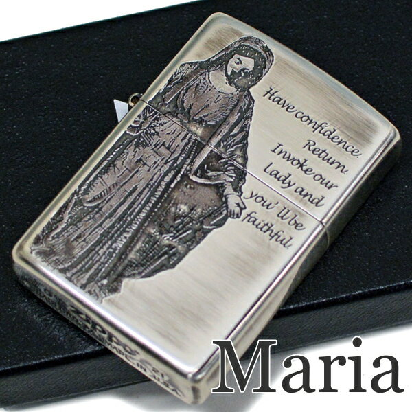 ZIPPO マリア JM-KB ジッポー ライター 正規品 アンティークシルバー 信仰 渋い オイルライター